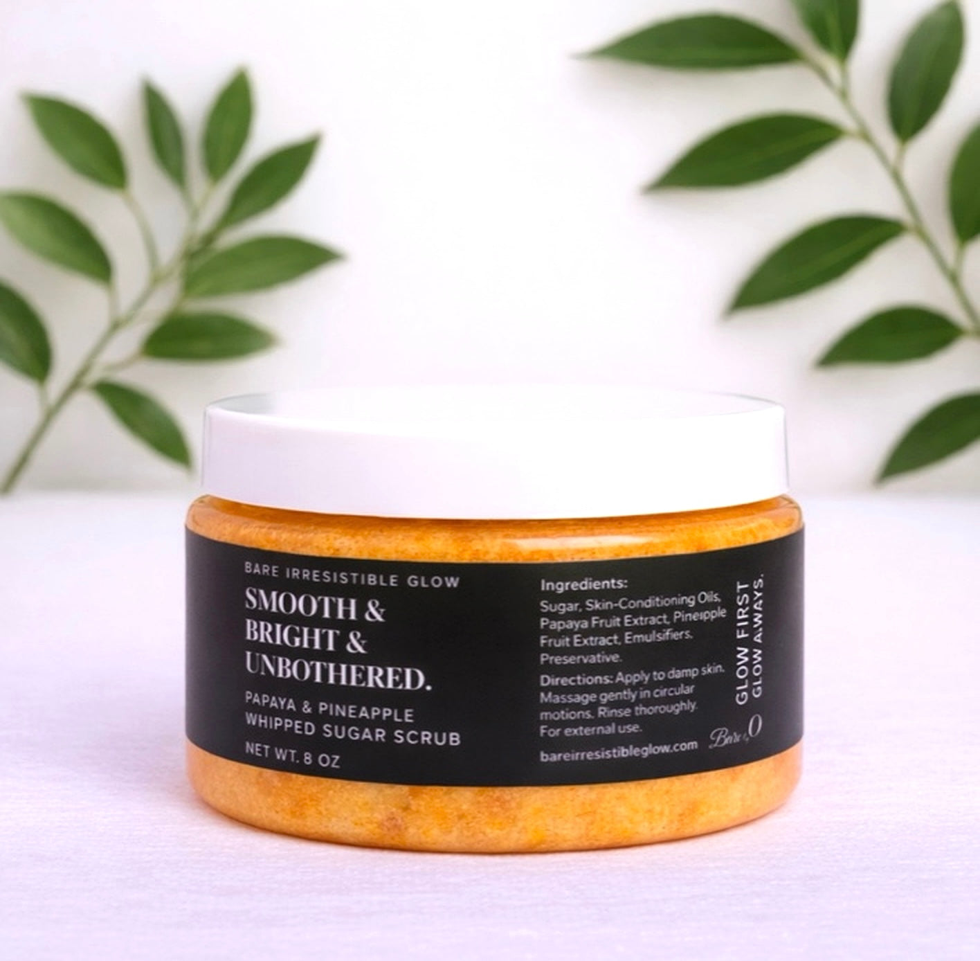 Bare Irresistible Glow — Smooth & Bright & Unbothered

Papaya & Pineapple Whipped Sugar Scrub

8 oz